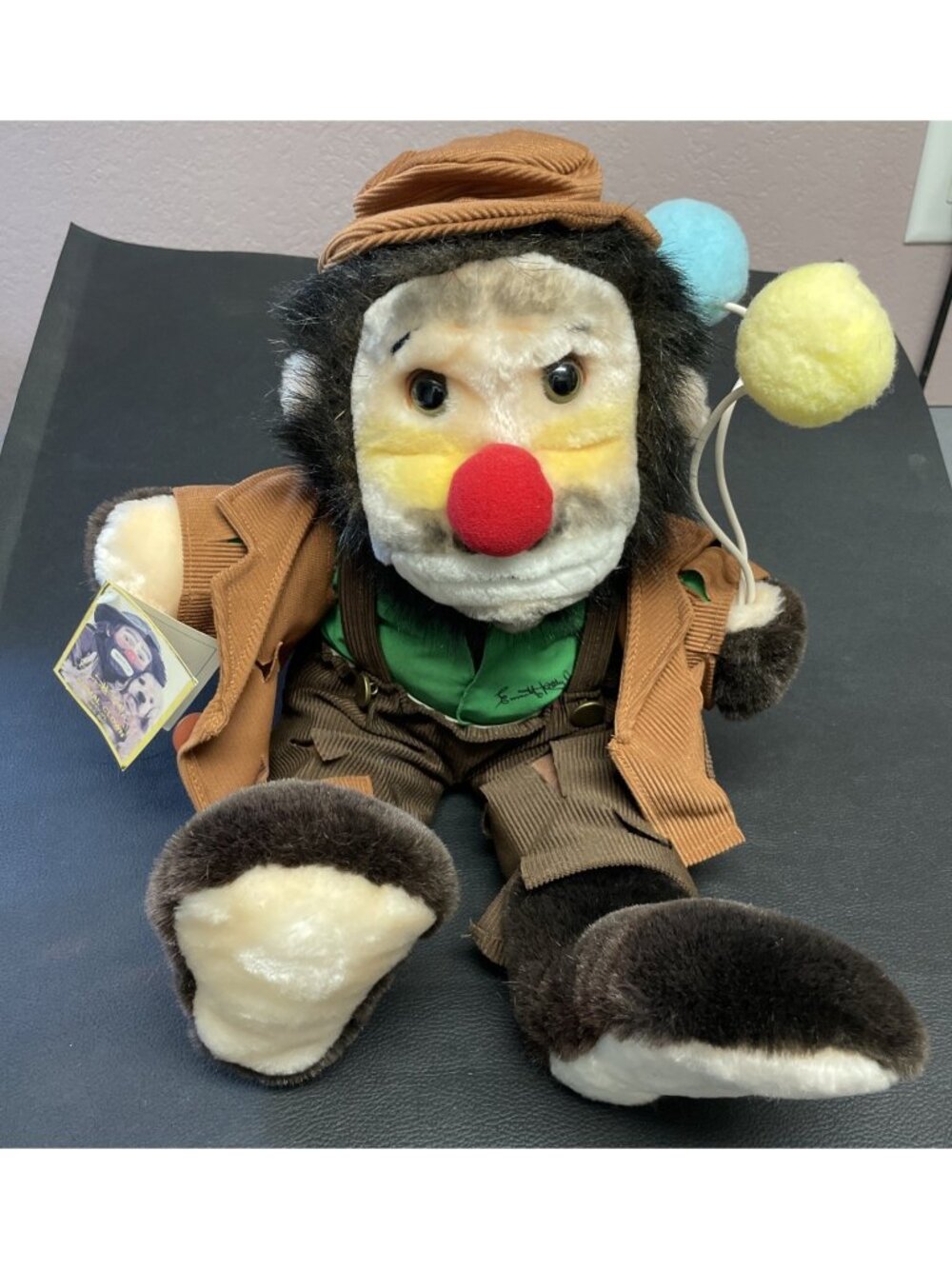 Luigi Amani Emmett Kelly Monkey Hobo Clown Plush Stuffed Animal Toy With Tag
